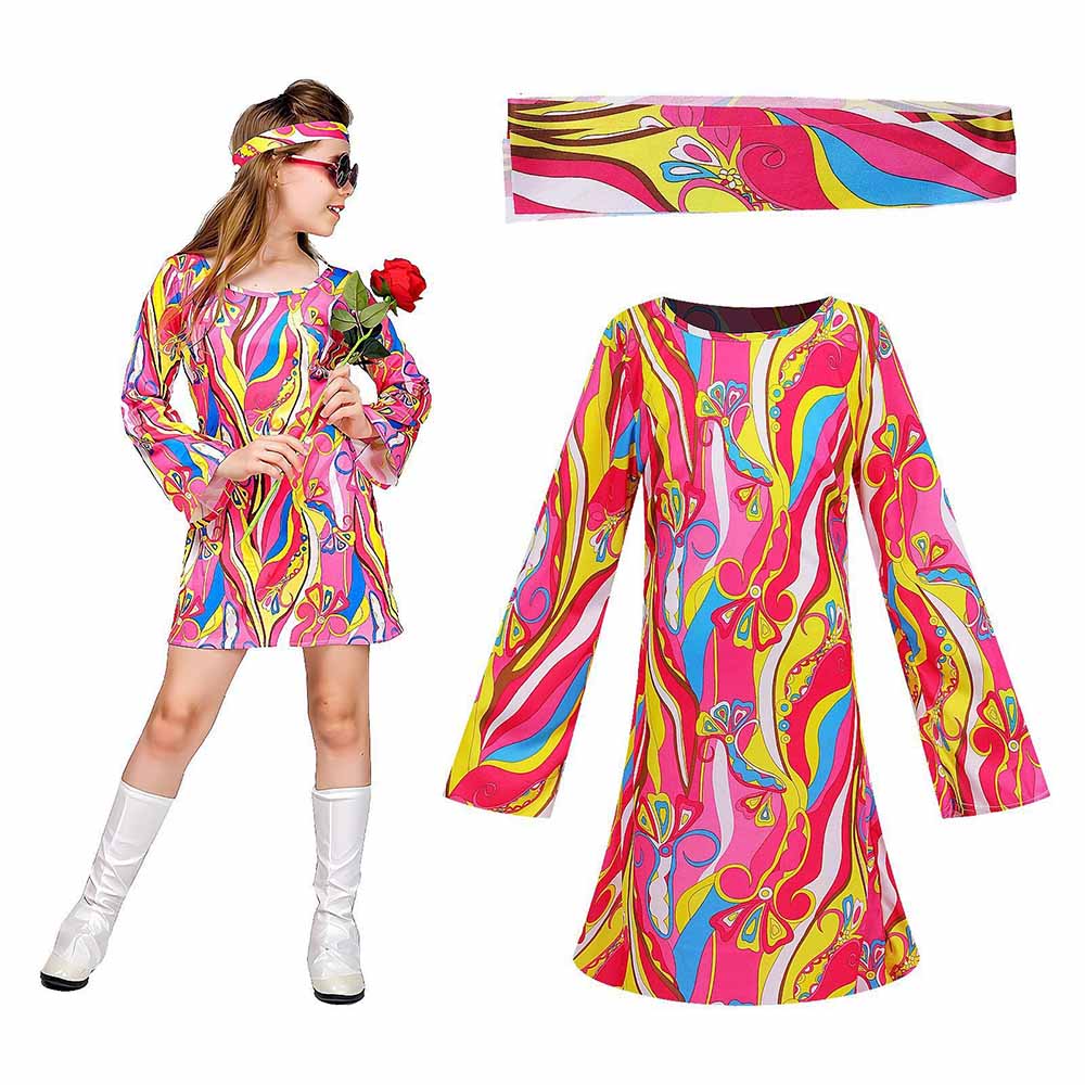 Romper Floral Print - Ретро-костюм в стиле хиппи 70-х годов