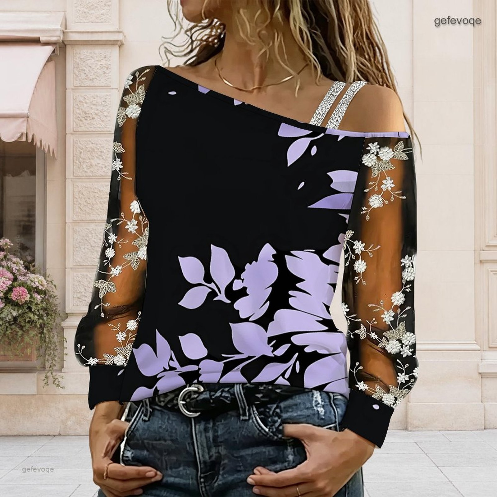 Женская блузка с открытыми пле – обзор и цена Blouse Off Shoulder