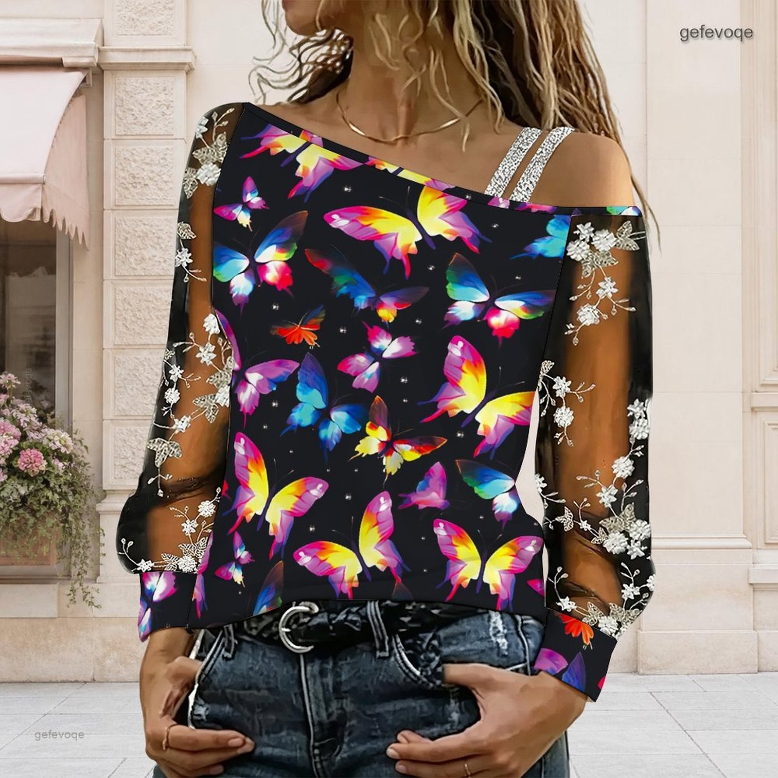 Женская блузка с открытыми пле – обзор и цена Blouse Off Shoulder