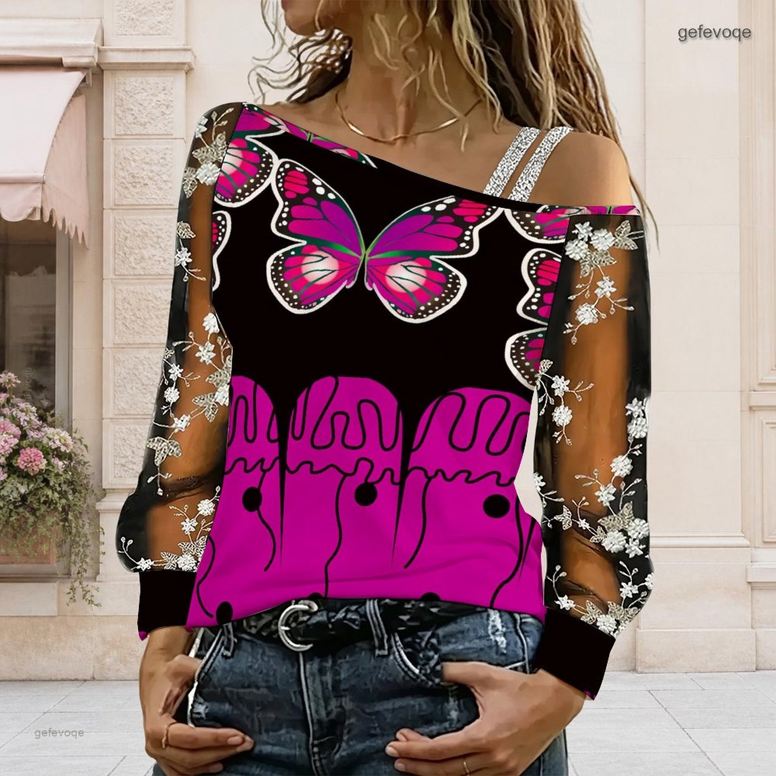 Женская блузка с открытыми пле – обзор и цена Blouse Off Shoulder