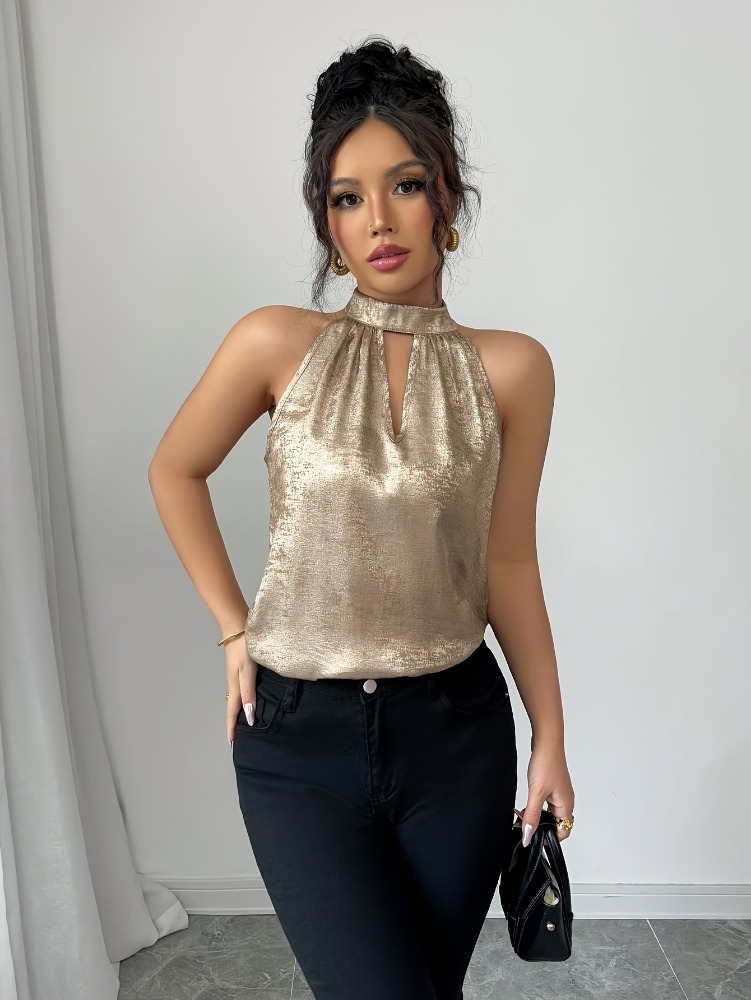 Золотистая блестящая блузка цв – обзор и цена Blouse Off Shoulder