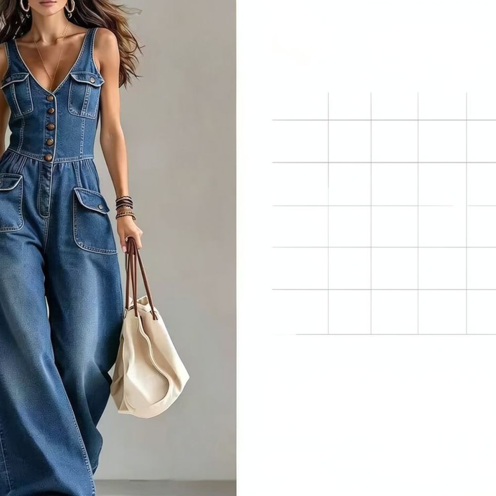 Женский повседневный джинсовый – обзор и цена Jumpsuit Linen Relaxed