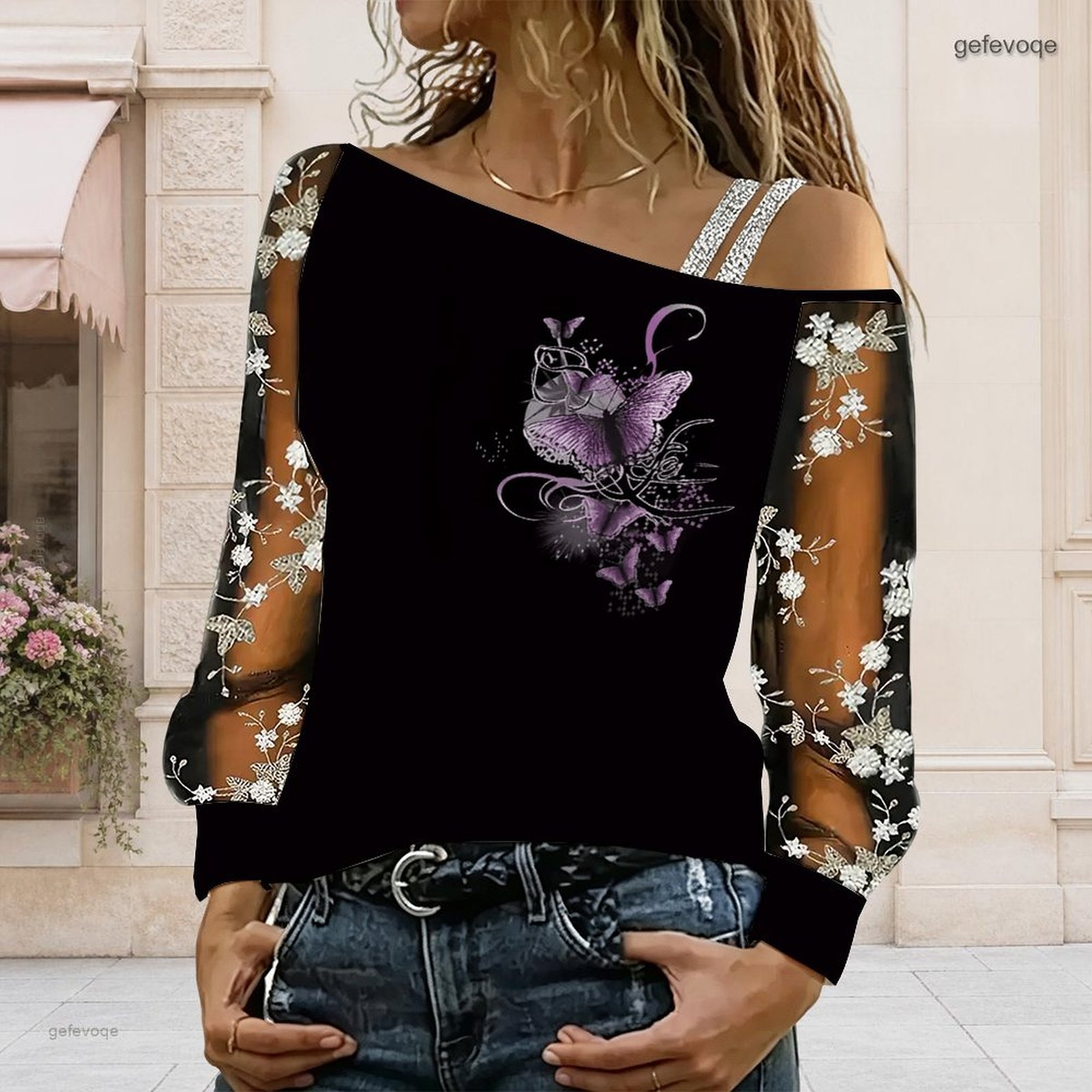 Женская блузка с открытыми пле – обзор и цена Blouse Off Shoulder