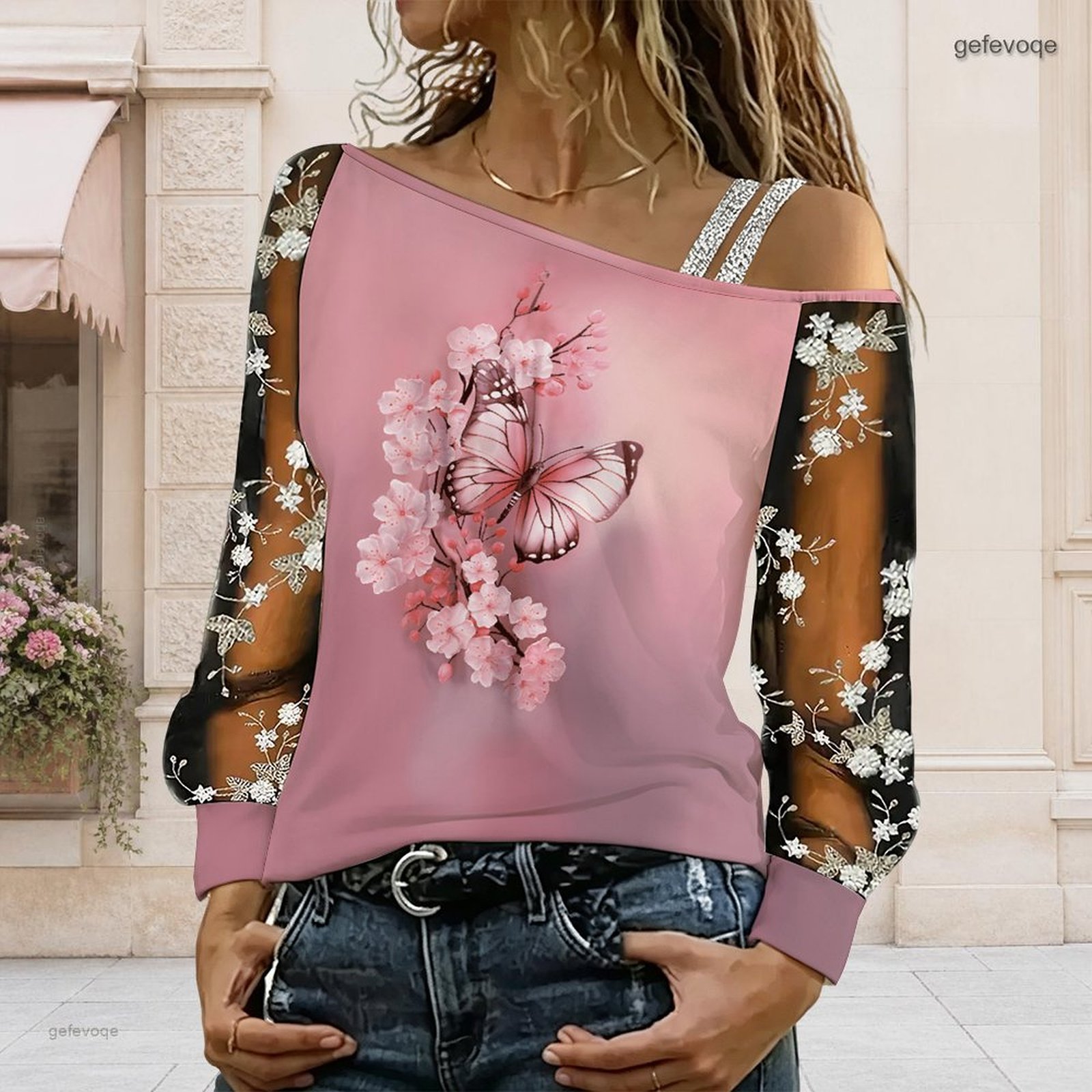 Женская блузка с открытыми пле – обзор и цена Blouse Off Shoulder