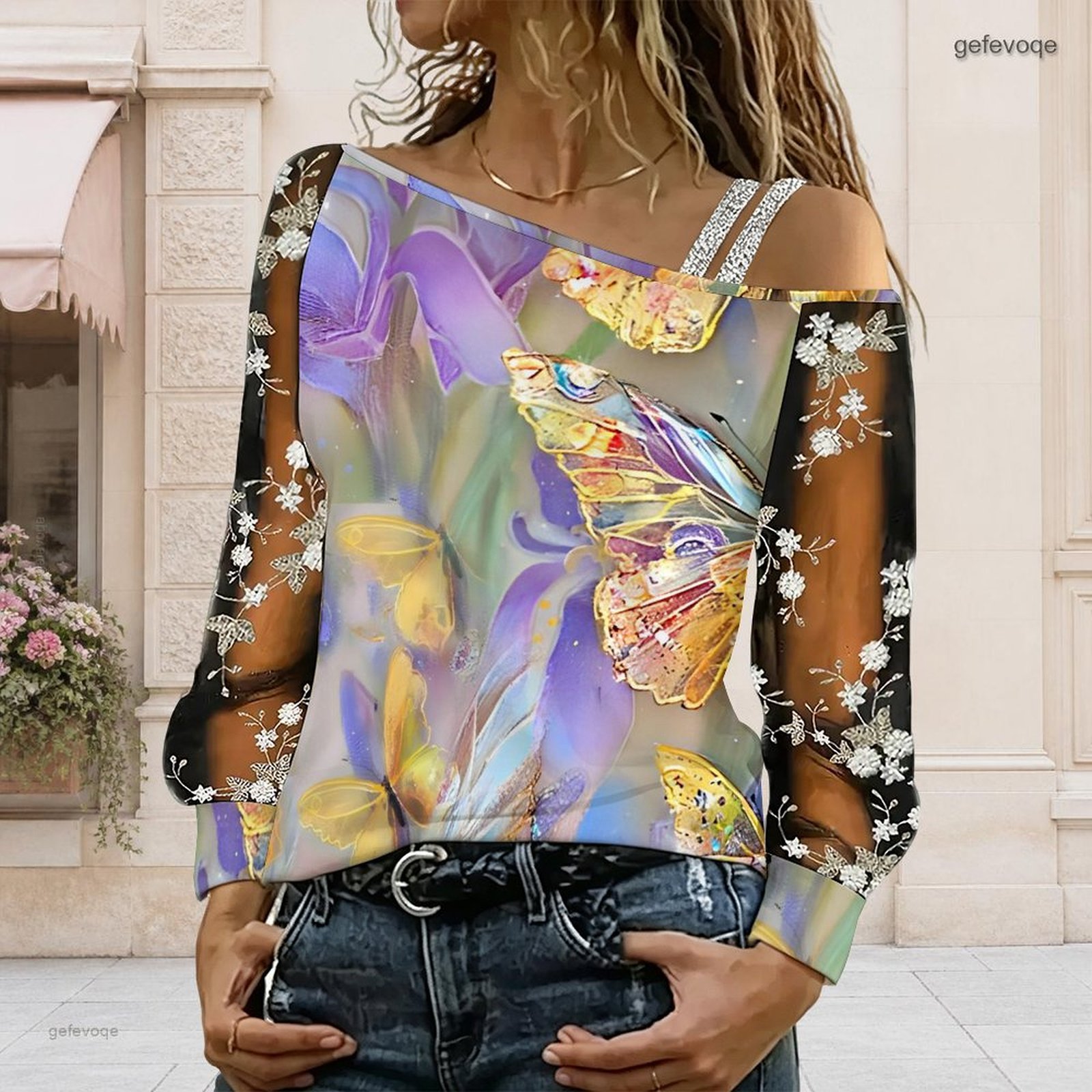 Женская блузка с открытыми пле – обзор и цена Blouse Off Shoulder