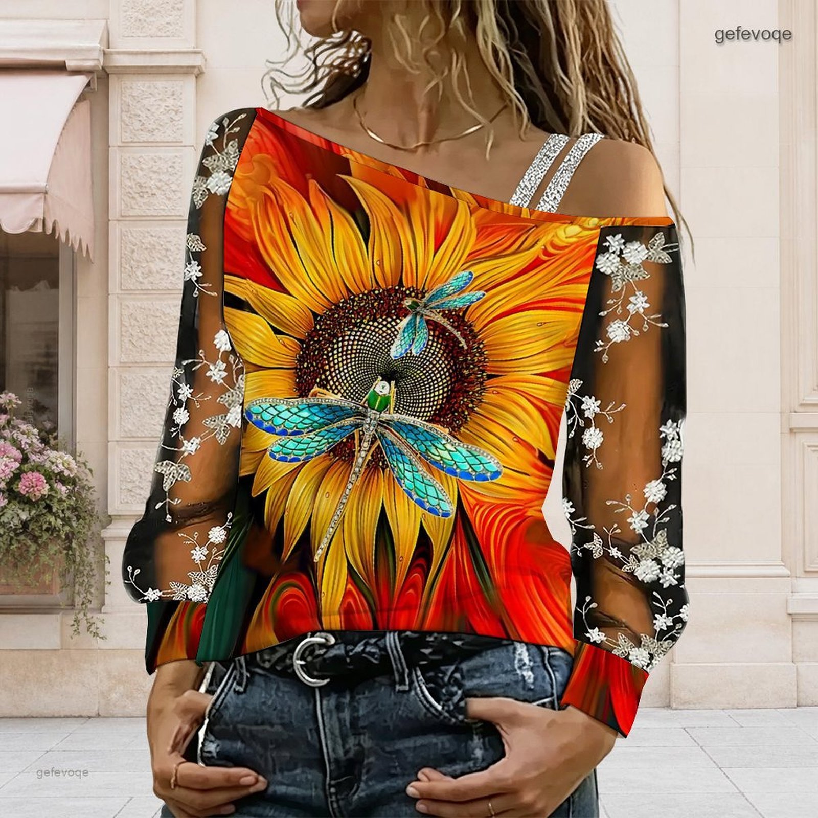 Женская блузка с открытыми пле – обзор и цена Blouse Off Shoulder