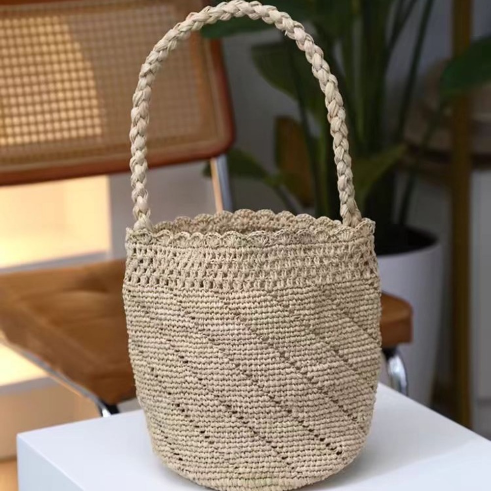 Вязаная крючком соломенная сум – обзор и цена Crochet Bag Raffia